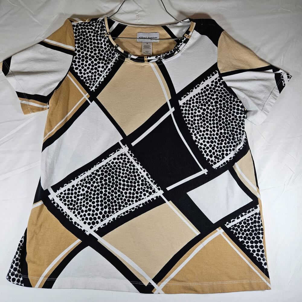 Neutral Geometric Alfred Dunner Top